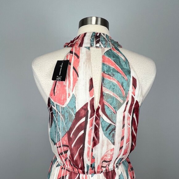 INC International Concepts Womens Printed Halter Maxi Dress Blue Salmon size M - Picture 10 of 16